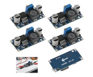 Lot de 5 Convertisseurs DC-DC Abaisseur de Tension Réglable LM2596, Module Step Down 3.2V-40V vers 1.25V-35V 3A Haute Efficacité, Régulateur Alimentation pour Arduino LED Projets Électroniques DIY