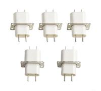 Lot de 5 convertisseurs de prise magnétron à 4 broches pour réparation de four à micro-ondes - Connecteur filament en plastique blanc 36 x 23 mm compatible avec Galanz for Haier
