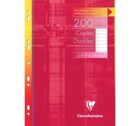 Lot de 5 Copies doubles Metric A4, étui de 200p./100 feuilles perforées 90 g/m², coloris blanc, ligné 8mm + marge