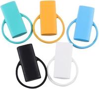 Lot de 5 coques de briquet multicolores en silicone pour briquets - Coque pour briquet - Anti-écrasement - Pour homme et femme