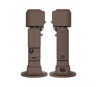Lot de 5 coques de protection en silicone pour DJI Pocket 4 avec panneau arrière ventilé, blindage intégral et texture douce (marron)