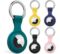 Lot De 5 Coques En Silicone Pour Apple Airtag 2021 Avec Anneau Porte¿Clés Et Mousqueton - Protection Anti¿Chute Et Anti¿Rayures Pour Animaux, Portefeuilles Et Bagages