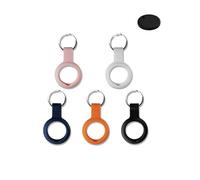 Lot de 5 coques pour localisateur de clés Chipolo ONE - Durable, en silicone respectueux de l'environnement, résistant aux chocs, facile à enlever et anti-perte, noir et blanc, orange, bleu et rose