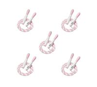 Lot de 5 cordes à sauter souples avec compteurs pour enfants Rose