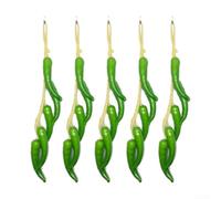 Lot de 5 cordes de style rustique imitation piment - Améliorez la décoration rustique de la cuisine et de la salle à manger avec ces pendentifs suspendus (B)