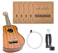 Lot de 5 cordes universelles en nylon durable pour ukulélé soprano - Accessoires pour ukulélé de concert - Pour la pratique des instruments de musique, guitariste, voyage, école, vacances en plein air