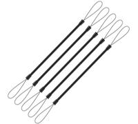 Lot de 5 cordons d'attache en plastique épais haute élasticité pour stylos tactiles, sangles rétractables à ressort hélicoïdal anti-perte pour tablettes et stylos à dessin, laisse de stylo améliorée