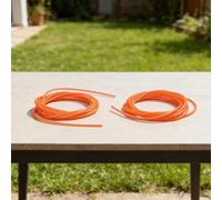 Lot de 5 cordons ronds de 2,4 mm de long pour tête de tondeuse à gazon à base de polyamide compatible avec les systèmes de montage de tête de tondeuse standard et de bobine de tondeuse