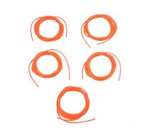 Lot de 5 cordons ronds de 2,4 mm de long pour têtes de tondeuse à gazon en polyamide compatible avec les modèles courants à tige incurvée et droite