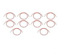 Lot de 5 cordons ronds de 2,4 mm pour tête de tondeuse à gazon, cordon de rechange pour têtes de débroussailleuse, longueur de 2 mètres, ligne de coupe en polyamide rouge pour la plupart des pelouses