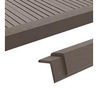Lot de 5 Cornière de Terrasse, Baguette d'angle Bordure de Plancher Cornière de terrasse 5 pcs WPC 170 cm Marron foncé