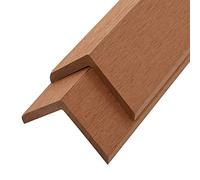Lot de 5 Cornière de Terrasse, Baguette d'angle Bordure de Plancher L 5 pcs WPC 170 cm Marron clair