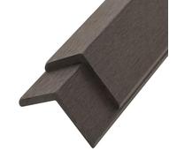 Lot de 5 Cornière de Terrasse, Baguette d'angle Bordure de Plancher L 5 pcs WPC 170 cm Marron foncé