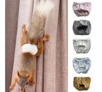 Lot de 5 Couches pour Petits Animaux, Taille 3,9 à 6,3 Pouces, Couches absorbantes lavables et réutilisables pour écureuils, cochons d'Inde et Hamsters, Voyage et éducation, Coloris Assortis
