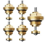 Lot de 5 coudes de chauffage au sol, noyau de valve à goupille de retour M30 x 1,5, pour distributeur, goupille de retour, insert de valve pour chauffage au sol, valve thermostatique