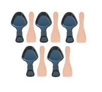 SOS Accessoire Lot de 5 coupelles à raclette et 5 pelles en bois pour Poêlon, spatule raclette Raclette, gril, Wok AS306001, AS306003 TEFAL