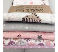 Lot de 5 coupons kids Rose Clair 45x55 cm