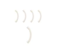 Zenitech - Lot de 5 courbes grand rayon Ø25mm - Blanc