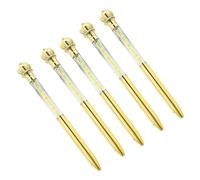 Lot de 5 couronnes de stylo à huile de 1,0 mm - Stylos à bille décoratifs lisses - Fournitures scolaires et de bureau pour l'écriture