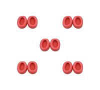 Lot de 5 coussinets d'oreille en cuir avec éponge antibruit pour casque MDR-100ABN Rouge