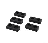 Lot de 5 coussinets en caoutchouc absorbant les chocs pour équipement de fitness, 70 × 35 × 15 mm avec trou de 20 mm, amortissement des vibrations, protection du sol antidérapante, salle de sport et