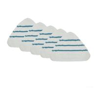 Lot de 5 coussinets en microfibre pour balai vapeur True&Tidy STM-500 STM-700A - Têtes de rechange lavables - Design triangulaire - Nettoyage en profondeur pour carrelage et sols - Bleu - 29 x 20 cm