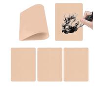 Lot de 5 coussinets en silicone pour tatouage, exercices de tatouage, peau d'imitation d'exercices en silicone, peau de tatouage double face, exercice de la peau, faux tatouage, silicone épaissi,