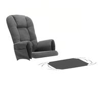 Lot de 5 coussins de rechange en velours avec poche de rangement, lavables pour chaise à bascule Glider Rocker