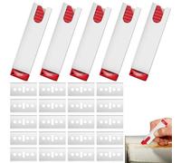 Lot de 5 couteaux cutter avec rétraction de lame, mini couteau de sécurité avec 20 lames de rechange, cutter avec rétraction automatique de la lame, extra tranchant pour les projets et la découpe