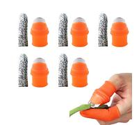 Lot de 5 couteaux de récolte en silicone - Séparateur de jardin - Pour couper les plantes, les fruits, les légumes - Avec protection des doigts pour la récolte dans le jardin, la cuisine (5 cm)