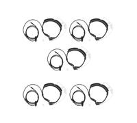 Lot de 5 ?couteurs tactiques avec microphone de gorge et prise 3,5 mm, tube ? air r?glable et discret, avec micro pour smartphones