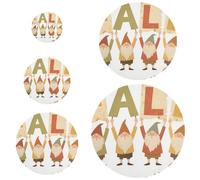 Lot de 5 couvercles de bol élastiques réutilisables en 5 tailles pour réfrigérateur, camping et cuisine Hello Fall Autumn Dwalf Flower