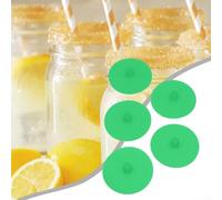 Lot de 5 couvercles de fermentation Airlock en silicone conçus pour une utilisation avec des bocaux à large ouverture pour faire de la choucroute à la maison (vert)
