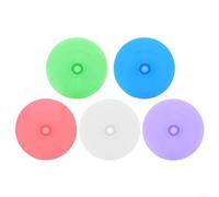 Lot de 5 couvercles de fermentation en silicone parfaits pour faire de la choucroute, du kimchi et des cornichons, anneau métallique en option (A)