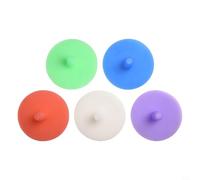 Lot de 5 couvercles de fermentation en silicone pour sas, cornichons, choucroute, kimchi et légumes avec anneaux métalliques pour bocaux en verre, 8,6 cm de diamètre, multicolore, pour brassage maison