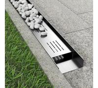 Lot de 5 couvercles de grille de drainage d'extérieur de 6,3 cm, 10,2 cm, 15,2 cm de large, 1 m de large, protection de gouttière pour système de drainage caché (L x l x H) 99,1 x 10,2 x 6,3 cm