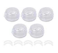 Lot de 5 couvercles de protection pour bouton de cuisinière à gaz de sécurité pour enfants, résistants aux hautes températures, en PC pour bouton de four à l'épreuve des enfants, (Blanc transparent)