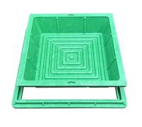 Lot de 5 couvercles de vidange encastrés, carrés pour une utilisation en extérieur, design invisible encastré avec trou de traction portable, parfait pour le drainage de la cour et du jardin