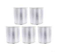 Lot de 5 couvercles d'isolation en feuille d'aluminium pour pots de fleurs, film pour refléter la lumière du soleil et protéger les plantes des variations de température environnementales (18 litres)