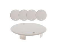 - Lot de 5 couvercles pour boîte Ø80mm sans vis - Blanc