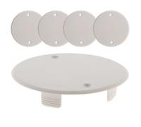 Lot de 5 couvercles pour boîte Ø80mm sans vis - Blanc - Zenitech