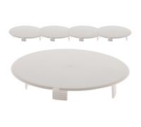 Lot de 5 couvercles pour plafonnier Ø125mm - boîtes Ø85mm - Blanc - Zenitech