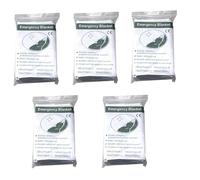 Lot de 5 Couvertures d'urgence 210 x 140 cm, couverture de survie réfléchissante à la chaleur, couverture thermique argentée