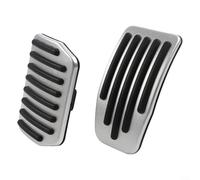 Lot de 5 couvre-pédales de frein en alliage d'aluminium pour Tesla Model 3 Y 2017-2025 - Antidérapant - Kit de modification de voiture - Argenté