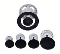 Lot de 5 couvre-plaques à gaz avec couronnes de brûleur, capuchons de flamme et couvercles de plaque de cuisson - Ajustement universel pour cuisinières à gaz et fours - Accessoire de cuisine