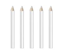 Lot de 5 crayons blancs pour blanchiment des ongles - Stylo de manucure pour nail art - Motif ligne de points - Fournitures de nail art - Crayon de décoration des ongles - Blanc