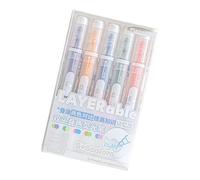 Lot de 5 crayons de couleur multiples, texture à double extrémité, adaptés pour une capacité durable et un confort dans un stylo de couleur de travail créatif