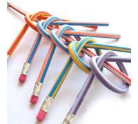 Lot De 5 Crayons Souples Et Colorés Avec Gomme, Accessoire De Papeterie Mignon Et Magique, Style Coréen, Pour L'école Et Le Bureau