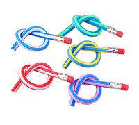 Lot de 5 crayons souples magiques avec gomme - Fournitures d'apprentissage pour étudiants