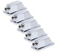 Lot de 5 crochets à griffes pour caisse claire, pièces de rechange pour grosse caisse, accessoires de batterie rectangulaires chromés avec conception stable pour batteurs